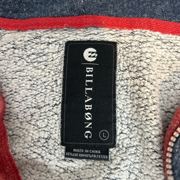 Billabong Men’s Full Zip Hoodie Large Colorblock Surf Skate Sweatshirt. 0001 - Picture 4 of 5